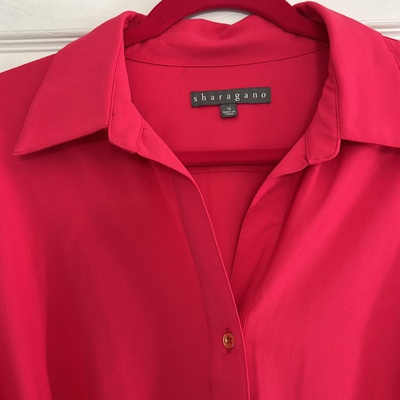 Sharagano pink dress with gold buttons - Picture 3 of 3